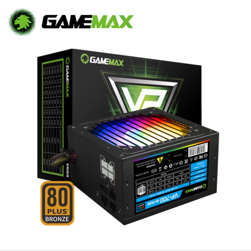 Power Supply PSU GAMEMAX 80+ VP700 VP-700 RGB 700 Watt