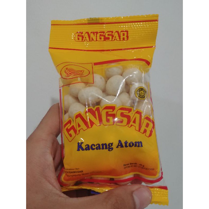 

KimzMart Gangsar Kacang Atom Makanan Ringan Gurih Camilan Enak 45gr