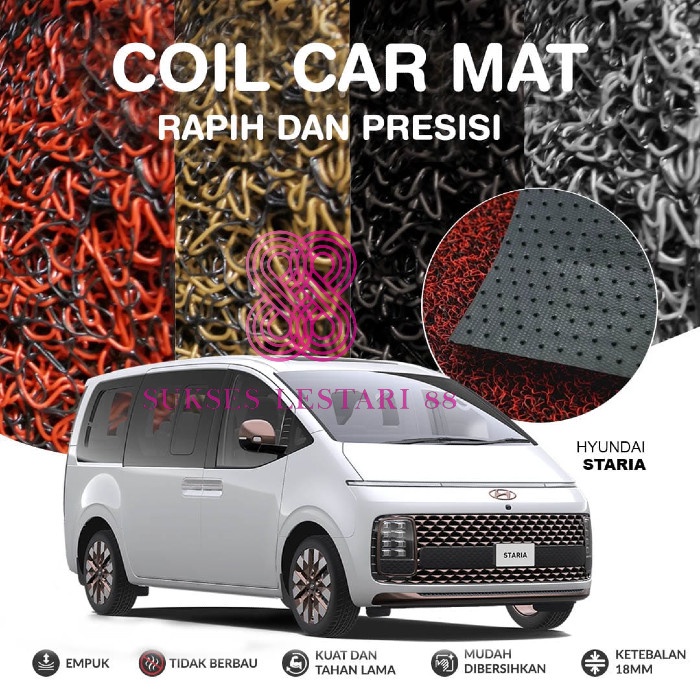 Karpet Mobil Premium HYUNDAI STARIA Mie Bihun 2 Warna