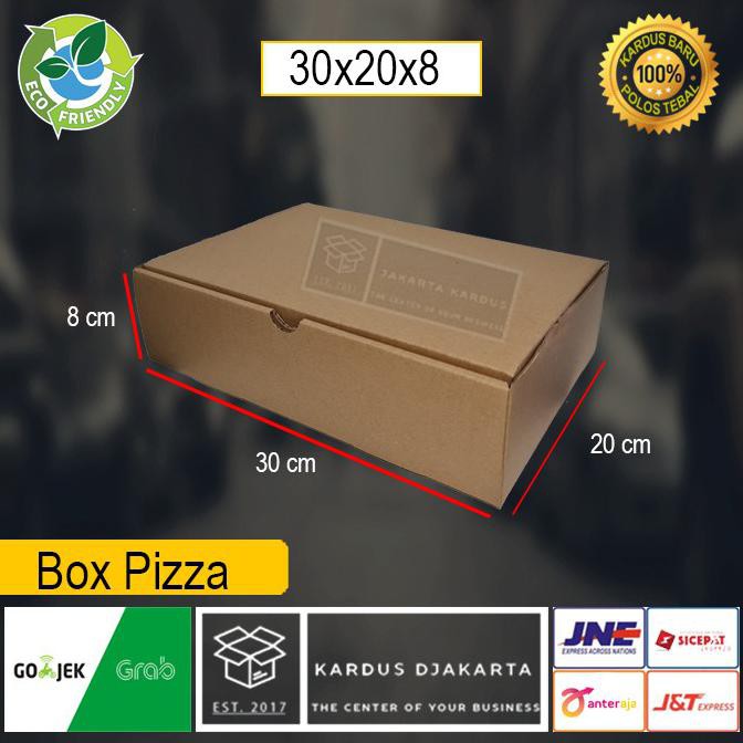 

Kardus|Box Pizza Uk. 30X20X8 Polos Dan Baru