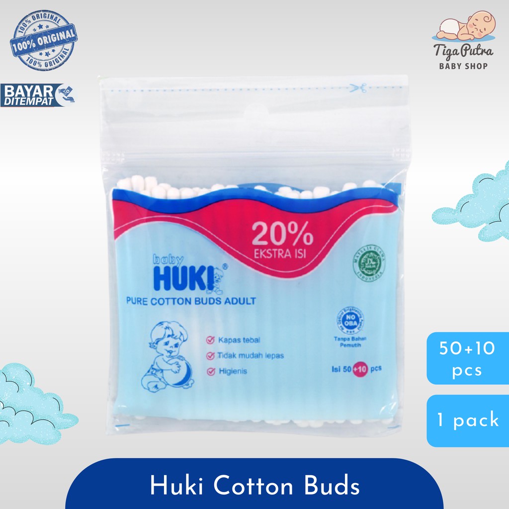 Huki Cotton Buds Extra Fine Size Standar dan Dewasa