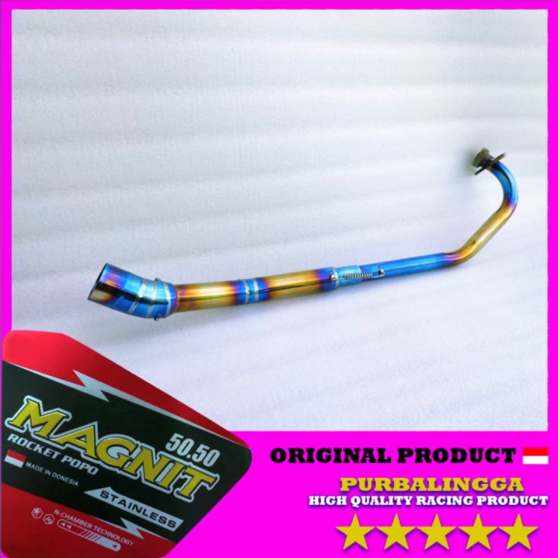 Pipa leher header knalpot Bluegold Mx 135 Old lama full stainless Header knalpot racing Jupiter Mx