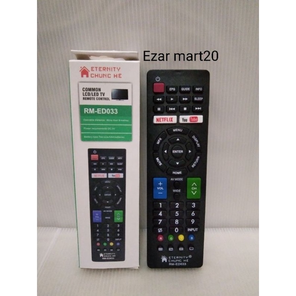 REMOTE TV LCD/LED SHARP AQUOS 950 SMART NETFLIK LANGSUNG PAKAI