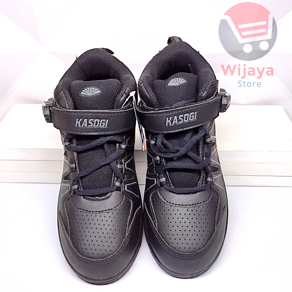 Sepatu Sneakers Anak Kasogi 32-36 Original Hitam Polos Cocok untuk Anak Cowok dan Cewek dengan Desain Boots Tinggi yang Stylish Shadow Gaza Alaska LAGOS