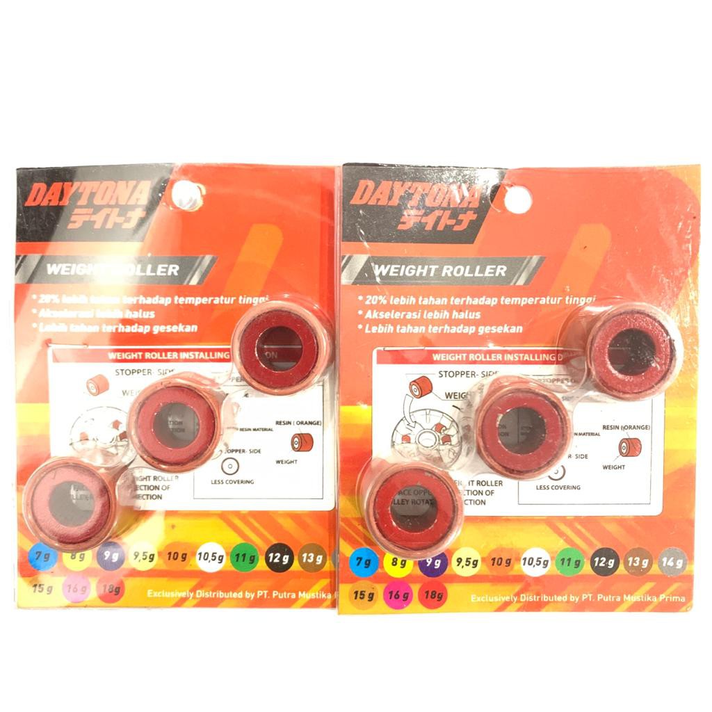 ROLLER DAYTONA BEAT 2020 LED GENIO SKYWAVE HAYATE 18 GRAM ISI 6PC 3643