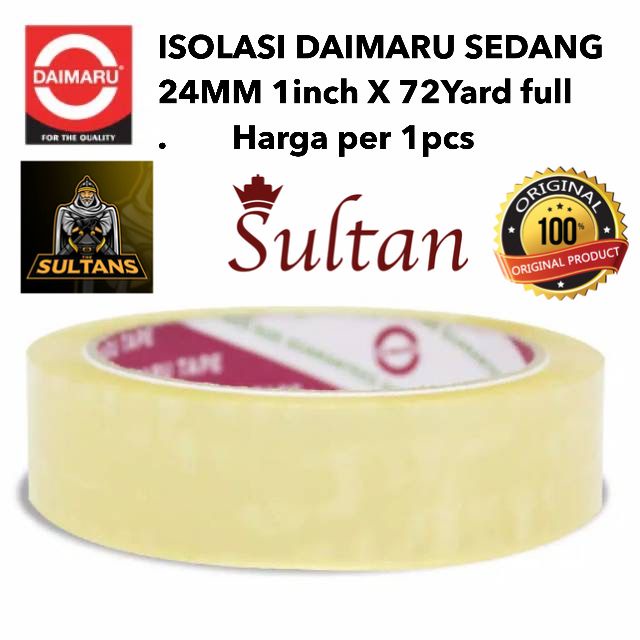 ISOLASI ATAU LAKBAN BENING &amp; COKLAT UKURAN BESAR TAPE / ISOLASI KECIL DAIMARU 1/2INCH &amp; 1INCH