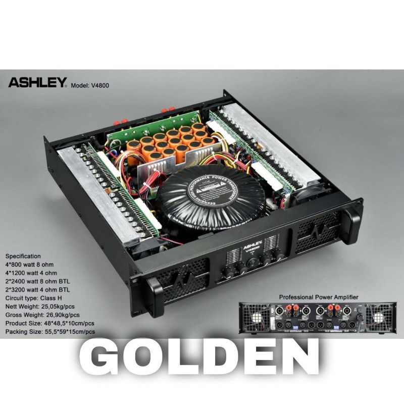 Power Amplifier Ashley V 4800 Original 4 Channel Ashley V4800