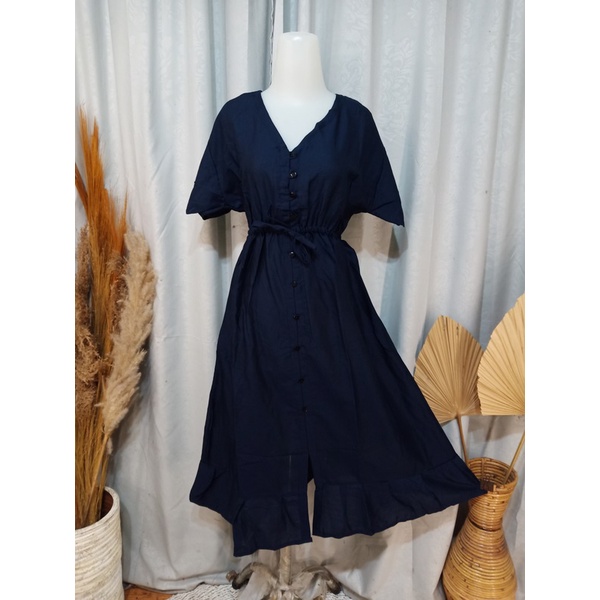 DASTER BALI SENORITA PANJANG BUSUI FRIENDLY-NAVY