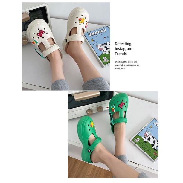 Sandal Crocs Jibbits Fun Classic + Accesories Import High Quality RF