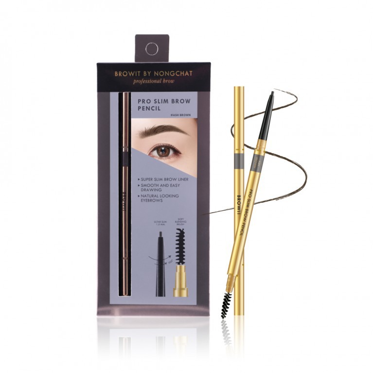 Browit Pro Slim Brow Pencil By Nongchat Eyebrow Pencil ORIGINAL THAILAND