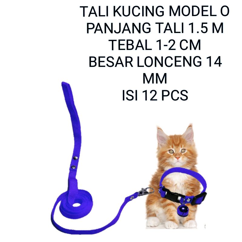 HARGA GROSIR TALI KUCING MODEL O HARNESS KUCING MURAH ISI 12 PCS WARNA BISA PILIH HEMAT ONGKIR