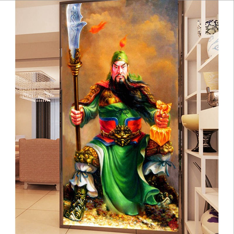 Diy Diamond Painting Full Kuan Kong Duduk Dewa Rejeki 50x80cm D224 Shopee Indonesia