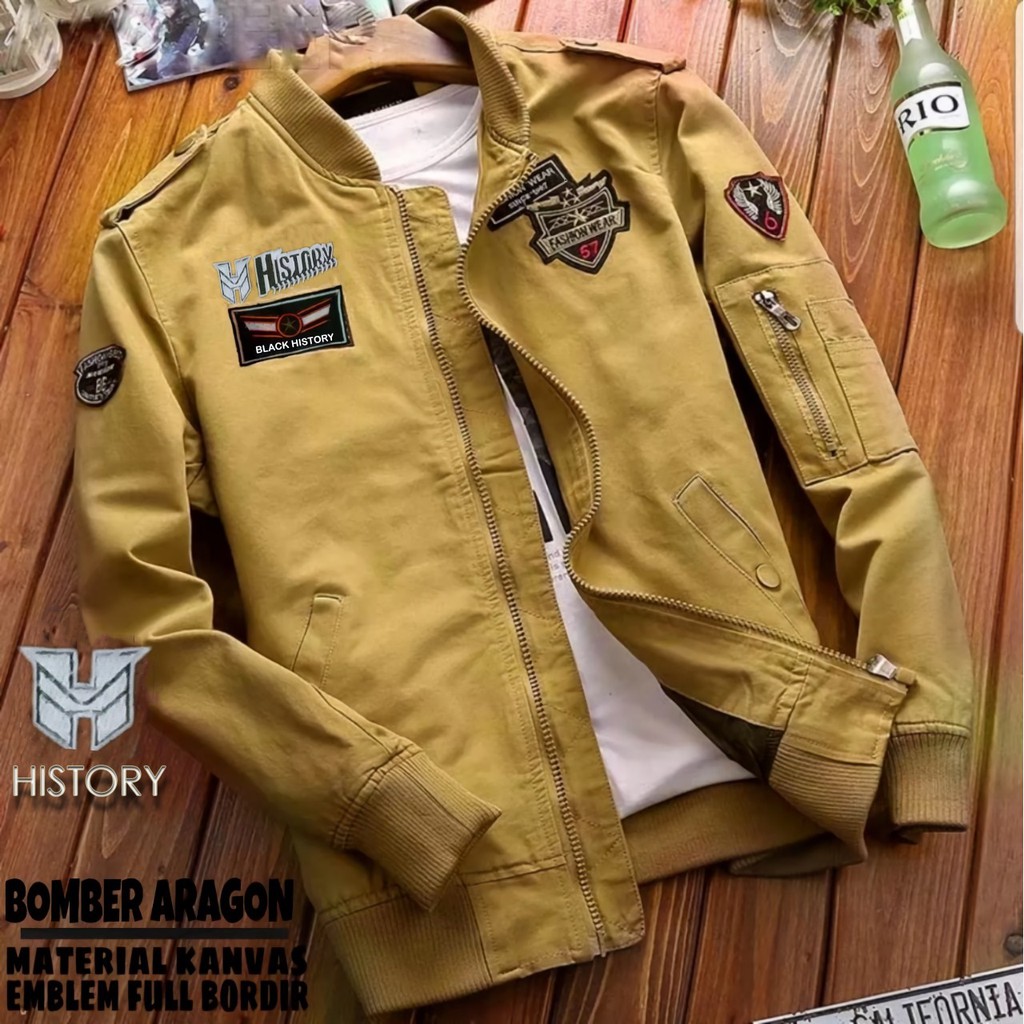 JAKET BOMBER ARAGON - Jaket Pria Terbaru 2021 Jaket Distro Pria Jaket Parasut Pria Jaket Waterproof