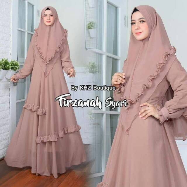FURZANAH SET GAMIS SYAR'I SUPER JUMBO by RAYHANUN ld 90 sampai ld 130 140 150 160 170 180