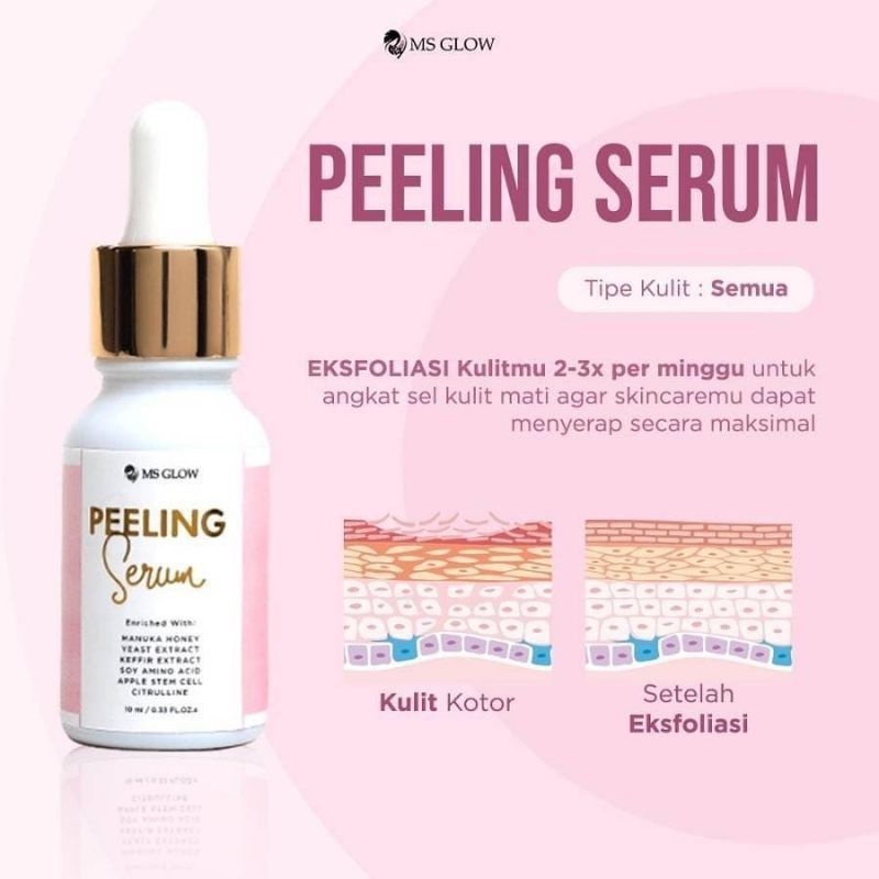 PEELING SERUM/EKSFOLIASI/SERUM PEELING MSGLOW/SERUM EKSFOLIASI