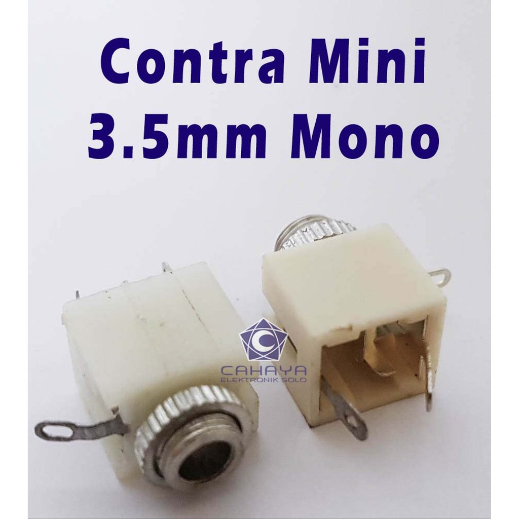 Soket Socket Mini MONO 3,5 mm Kotak Putih 3.5mm