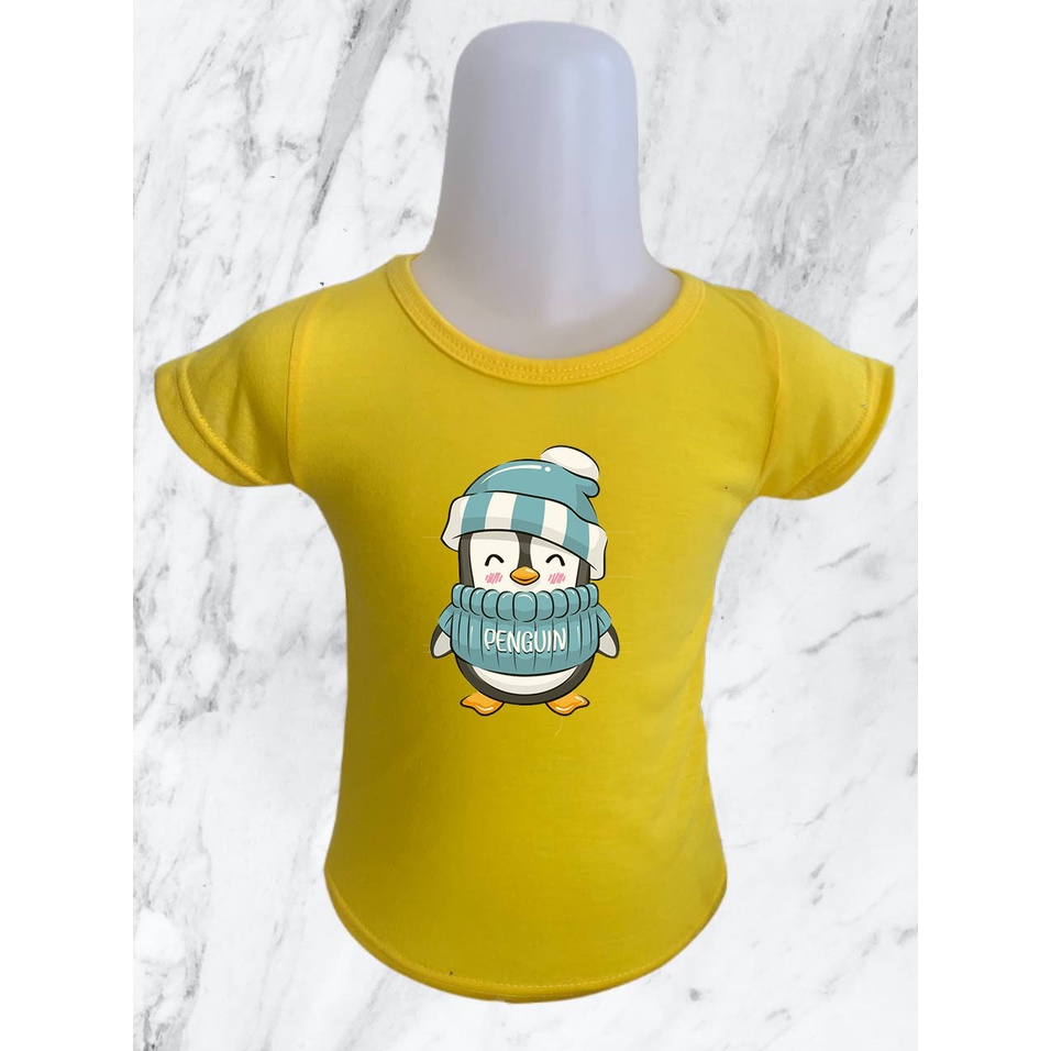 Baju Anak Laki Laki Perempuan Penguin / Baju Distro Anak Unisex Usia 1 - 6 Tahun | baju anak perempuan laki laki / kaos anak cewek cowok Cute Penguin