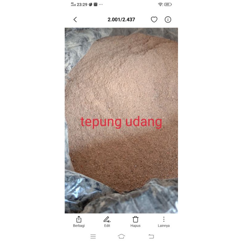 

tepung udang, kepala udang, kulit udang