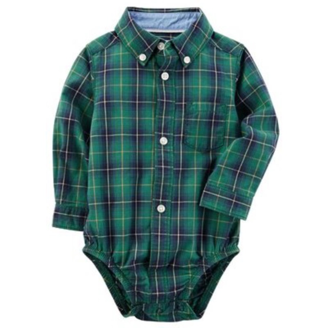 Kemeja bodysuit bayi laki kaki oshksh/crters-Hijau