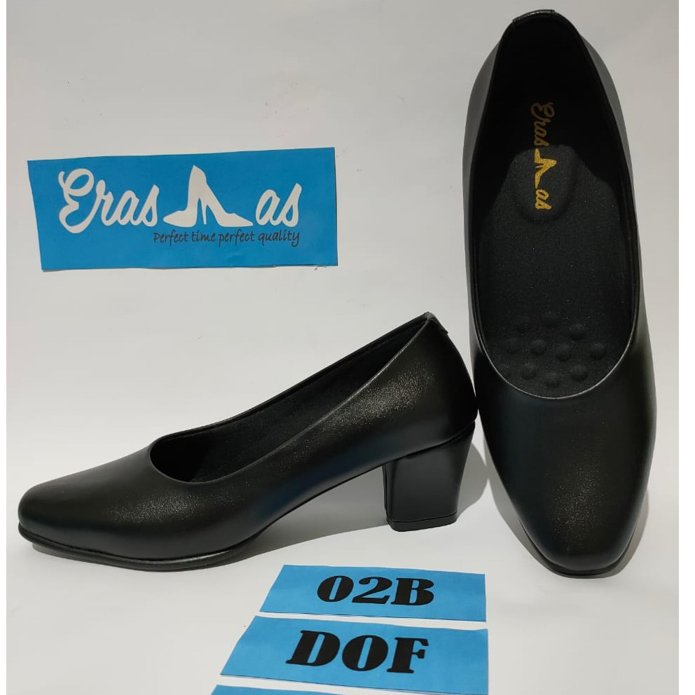 ERASMAS 02C Heels 7 cm Sepatu Pantofel Wanita / Sepatu Dinas PDH Kantor / Sepatu Kerja Wanita / Sepatu Formal Wanita / Sepatu Kantor Wanita