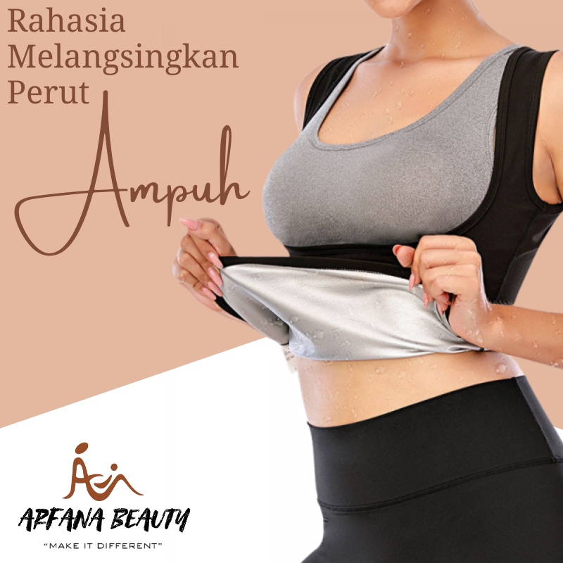 Korset  Pelangsing Pembakar Lemak Cami Silver Pengecil Perut Buncit Wanita Solania SIlver Premium
