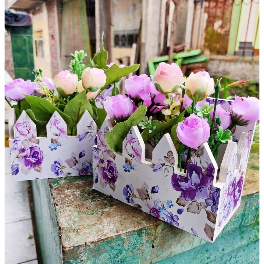 Hiasan dinding tempat bunga 2pcs