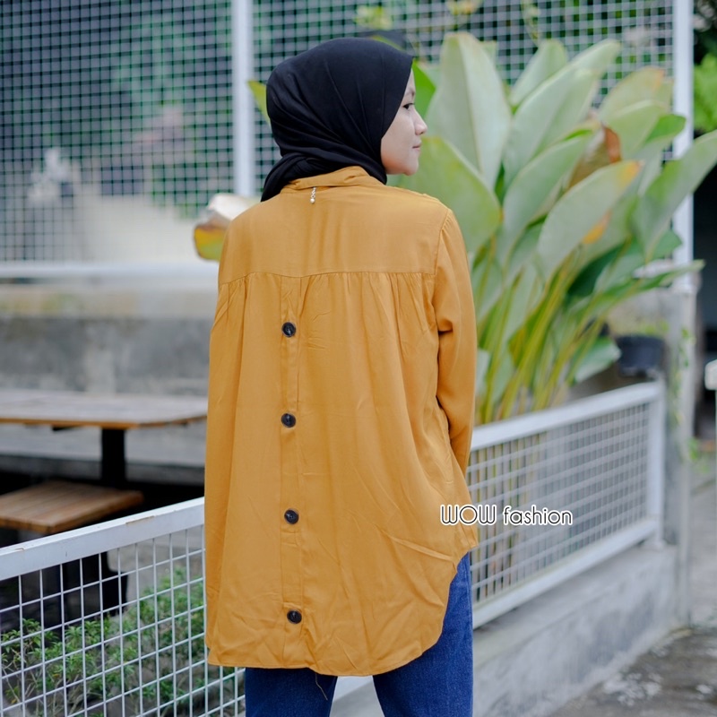 WOW-Rika Top Kemeja Rayon Twill Premium - Atasan Wanita