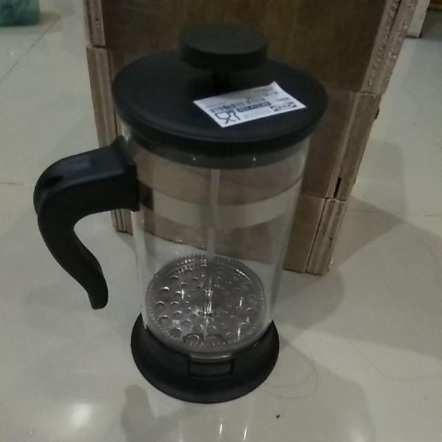 Teko Pembuat Penyeduh Kopi / Teh, Kaca, Baja Tahan Karat 1 L / Besar