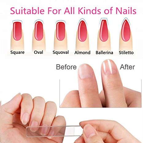 Alat Kikir Kuku Nano Glass Profesional Tahan Lama Untuk Manicure / Nail Art Diy