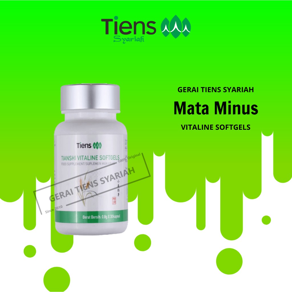 "Vitamin Mata Minus Alami Tiens Vitaline Softgel Capsules"
