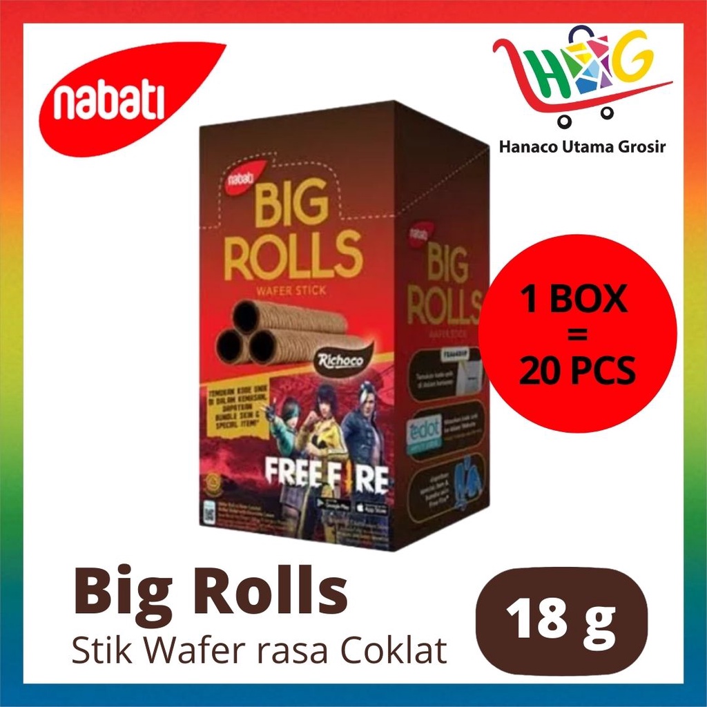 NABATI BIG ROLLS BOX 20pcs x 18g [ 1 BOX ]