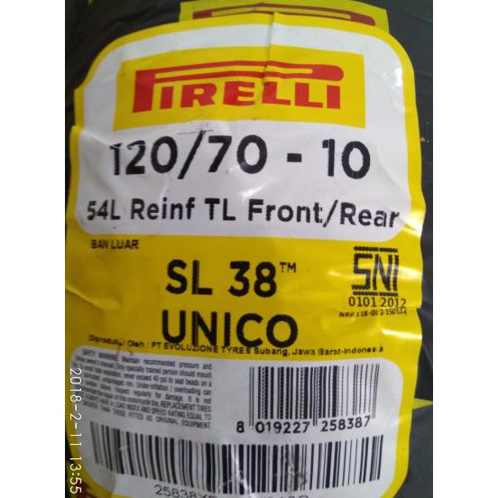 ( BISA COD ) Ban Vespa LXLS/Piaggio Pirelli SL38 Uk120/70 ring 10 LIMITED EDITION Kode 516