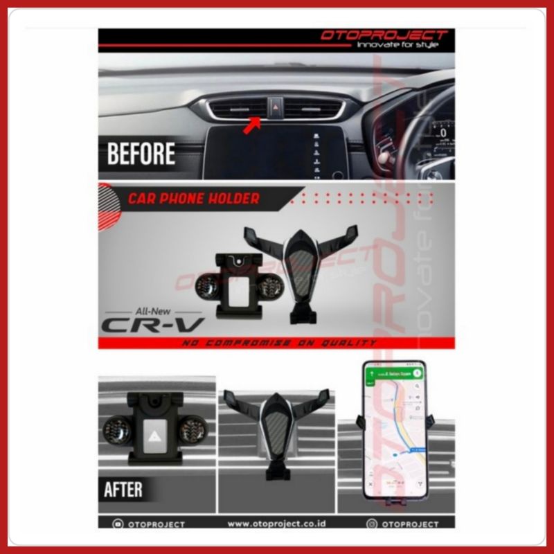 Dudukan HP / Phone Holder Otoproject CRV Turbo, Brio 2018 ON, HRV