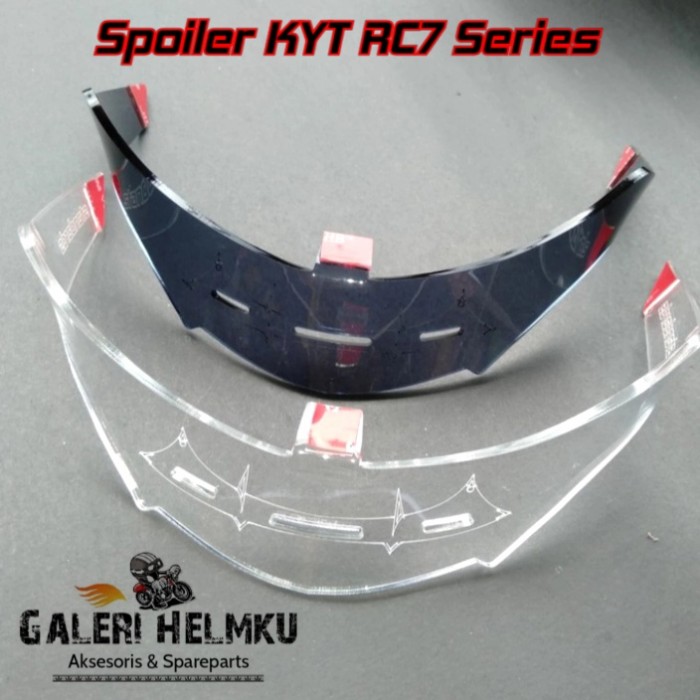 SPOILER HELM KYT RC7 AKRILIK HITAM  Clear Aksesoris Helm Full Face murah
