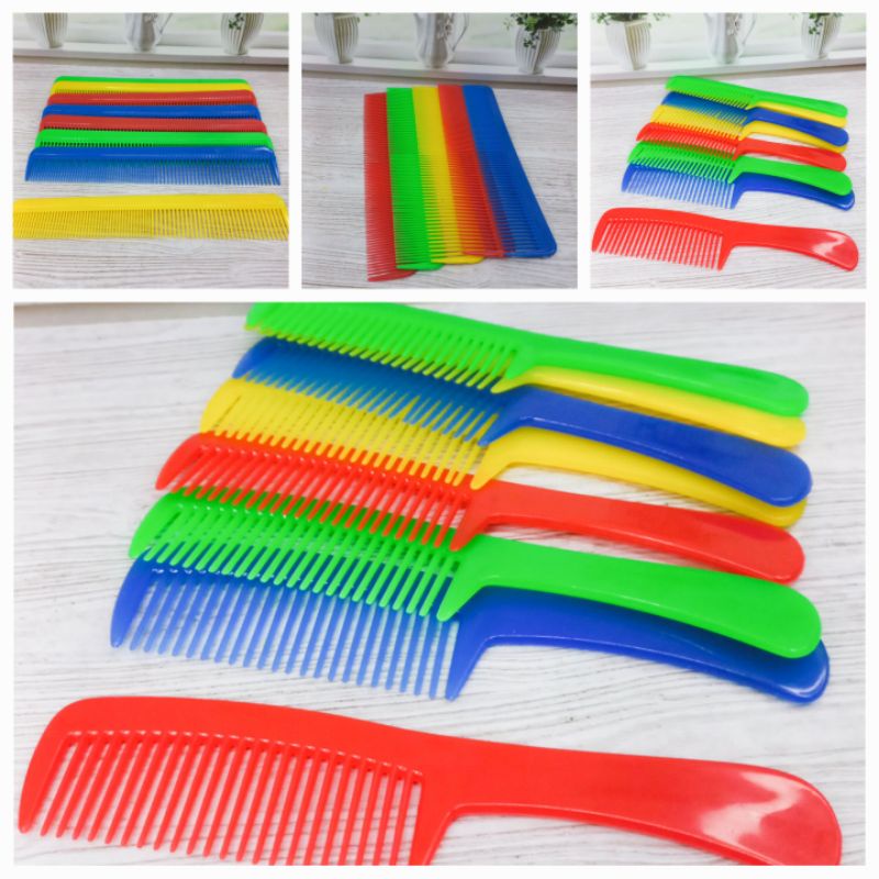 Sisir Rambut Isi 12Pcs Sisir Fuji 20Cm Warna Gagang Warna Cerah Grosir