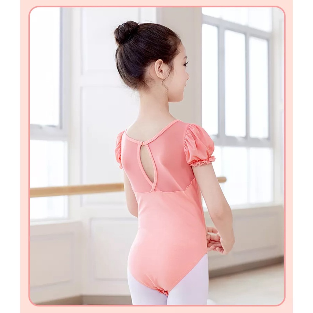 LEOTARD LENGAN BALLON PUFFY SLEEVES BALLET BALET BODYSUIT OUTFIT ANAK