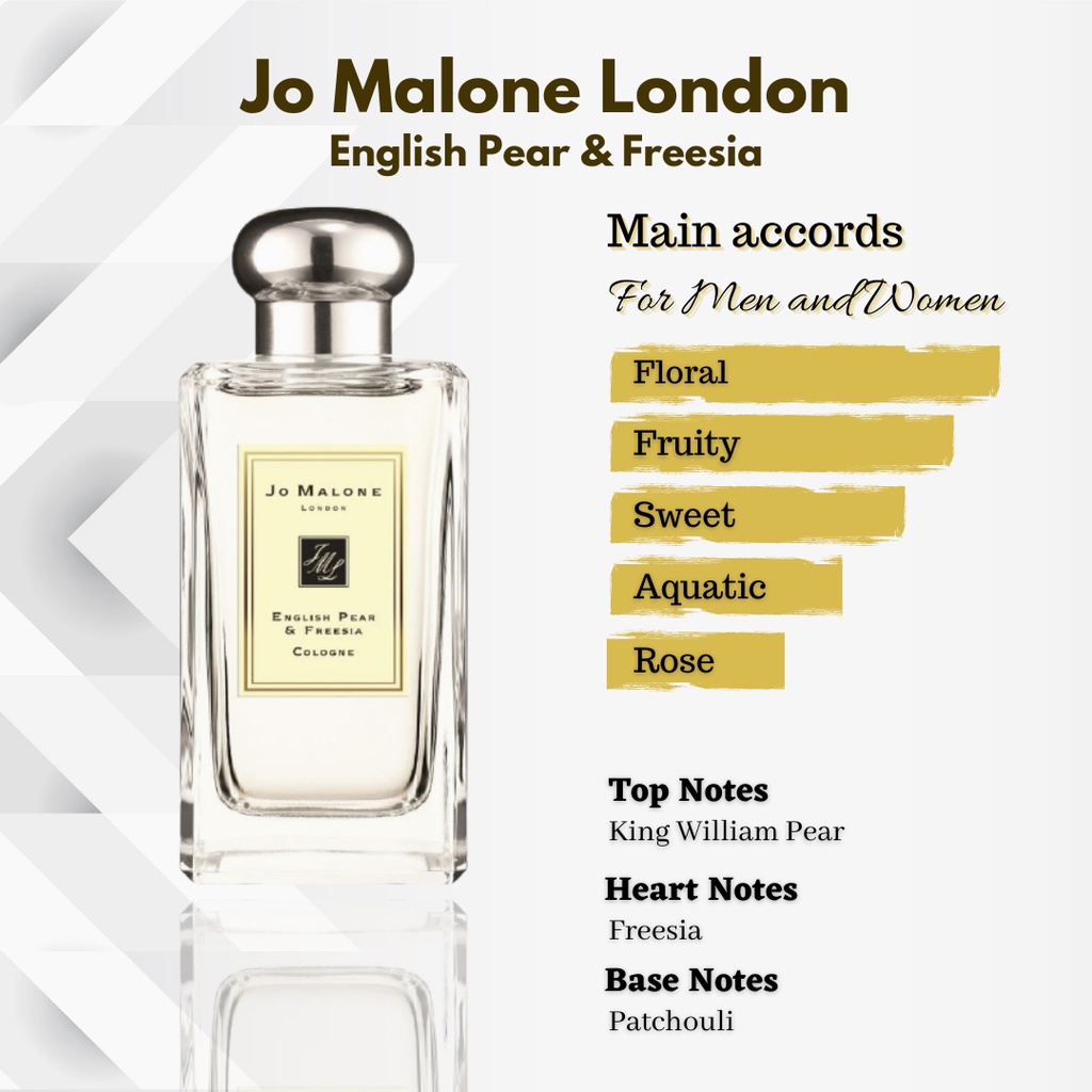 Parfum Jo Malone London English Pear &amp; Freesia Woman Men - Unisex- Inspired - 35 ml