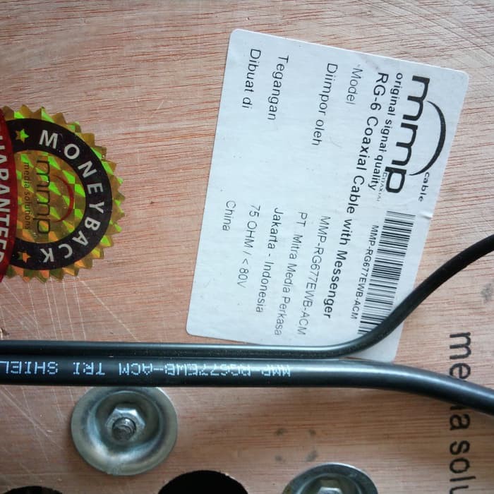 kabel tv / kabel antena tv rg 6 + messenger rg6 / kabel coaxial