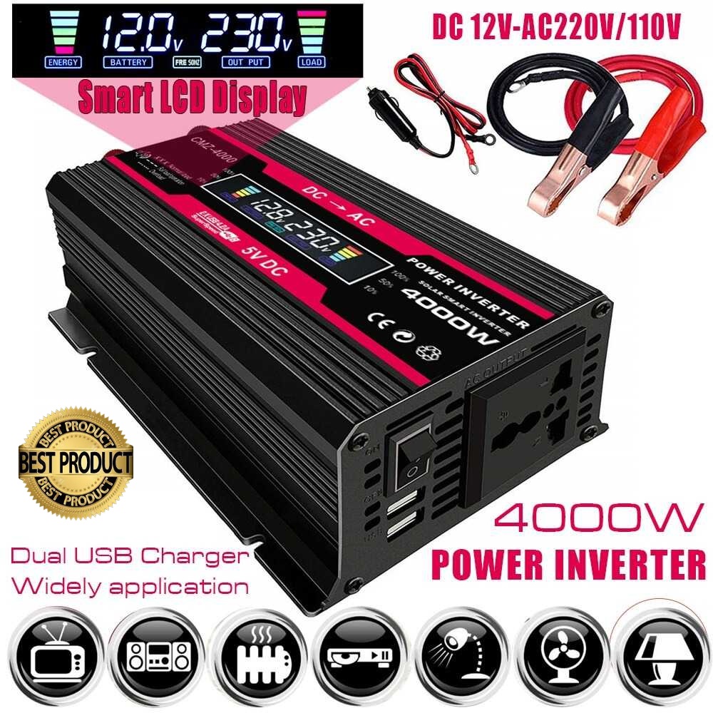 Vingtank Car Power Inverter DC 12 V to AC 220 V 4000 W - CMZ-4000