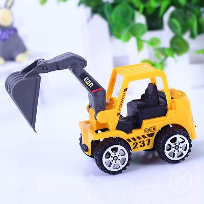 6 Types Children's Forklift Simulation Inertial Excavation Engineering Vehicle Alloy Excavator Model Toys