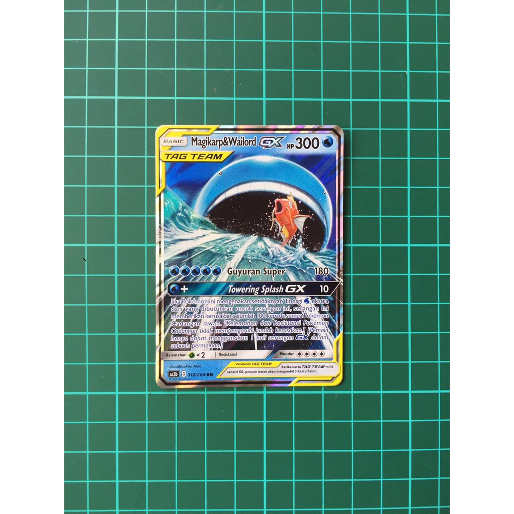 Magikarp & Wailord GX RR Tagteam Kartu Pokemon TCG Indonesia Tag Team