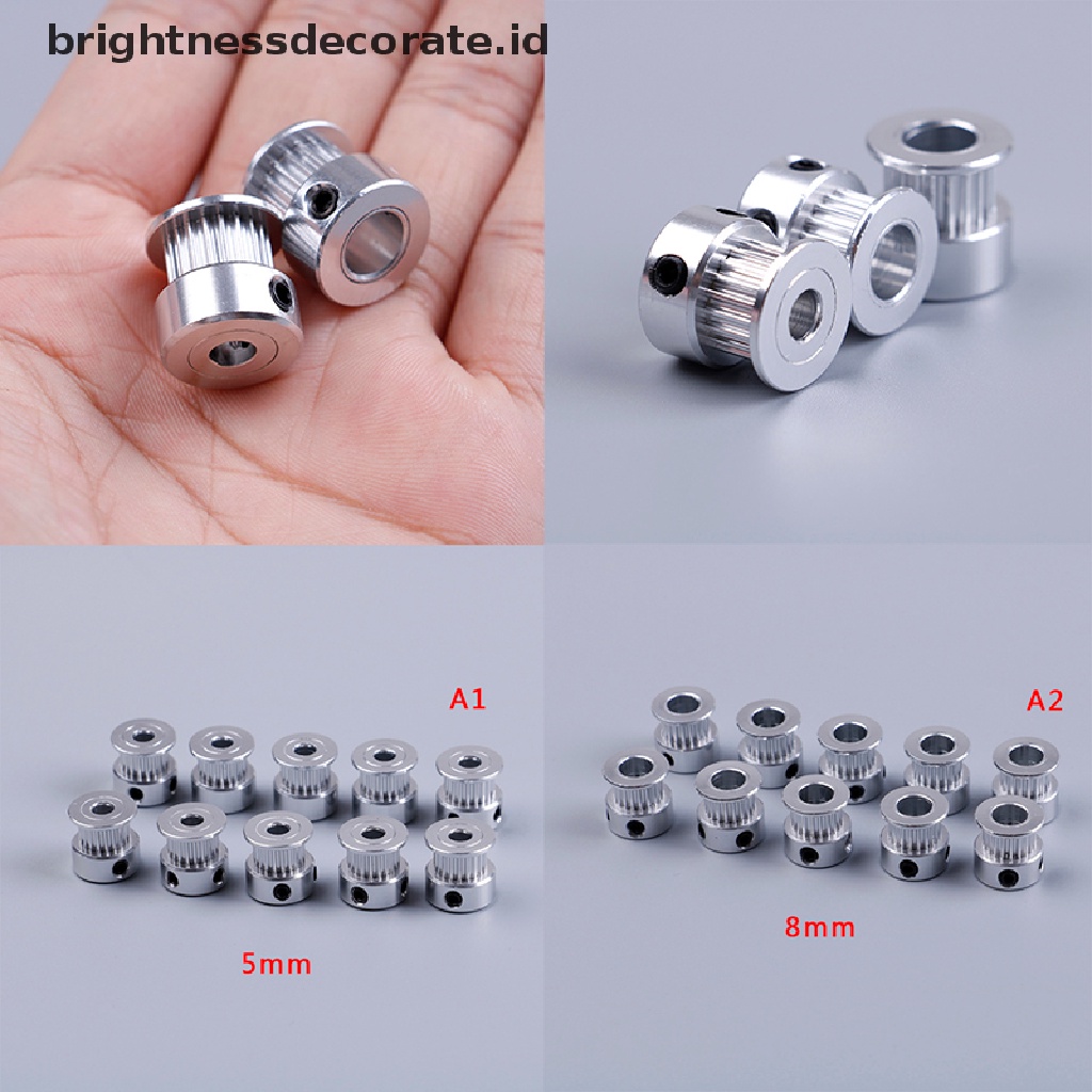 [birth] 10Pcs gt2 timing pulley 20 teeth bore 5mm 8mm for gt2 synchronous belt 2gt belt [ID]