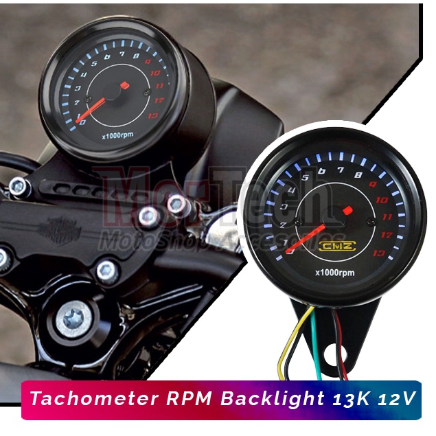 Tachometer RPM Racing Jarum LED Digital Ampere RPM Jarum Mobil Motor Rx King Vixion Byson Cb150R Tig
