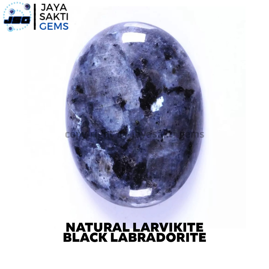 LABRADOR BLACK LARVIKITE NATURAL BATU AKIK