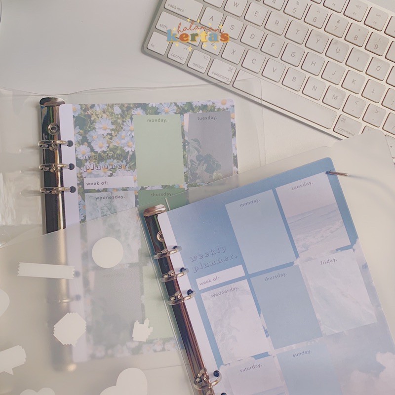 

A5 6 Holes Nature Aesthetic Weekly and Daily Planner (Binder refill / insert / isi)