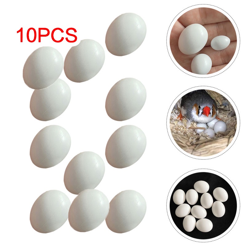 ★10pcs★ Telur Merpati Plastik Simulasi/Telur Merpati Palsu/Fake Pigeon Egg/Telur Mainan Burung Merpati/Telur Merpati Palsu