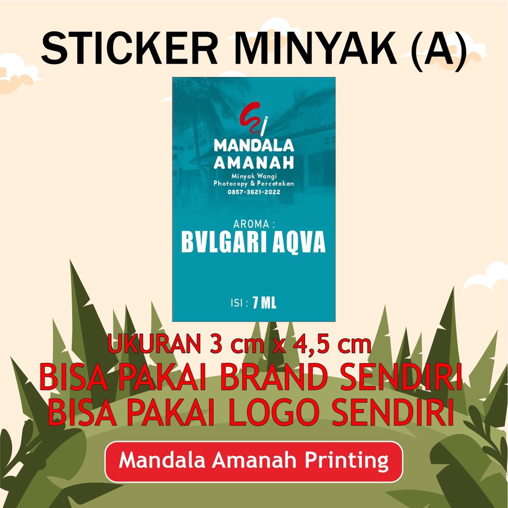 STIKER PARFUM | STIKER ROLL ON | STIKER MINYAK WANGI | STIKER LABEL MINYAK | STIKER BRAND PARFUM