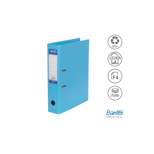 

Bantex Lever Arch File Ordner Plastic 7cm Folio Sky Blue #1465 23