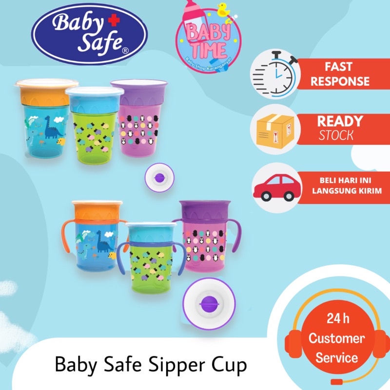 Baby Safe AP013 360° Sipper Training Cup With Handle / Botol Susu / Botol gelas baby safe