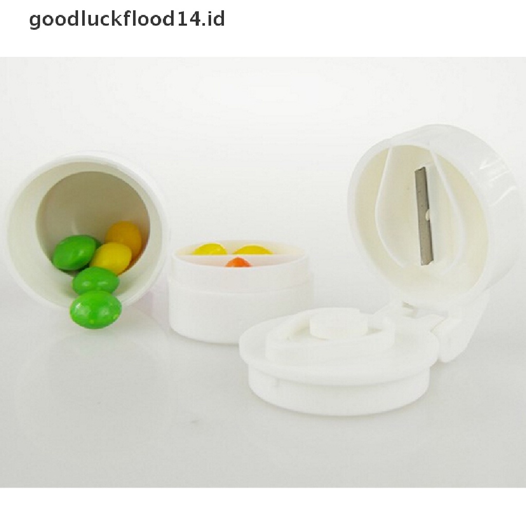 [OOID] portable organiser 3-in-1 pill cutter medicine splitter hold storage box pill ID